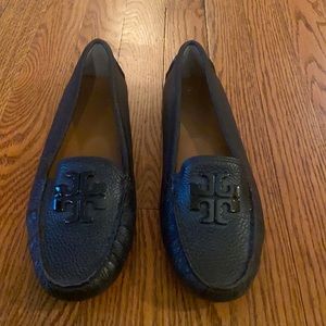 Tory Burch Lowell 2 Driver Tumbled Leather Loafers